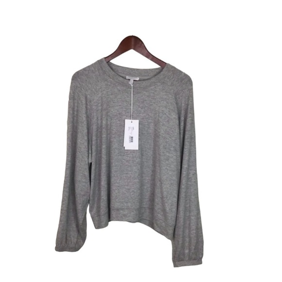 NWT Calme by Johnny Was Hiachi Crew Neck Sweatshirt in Grey Size XL. - Picture 1 of 7